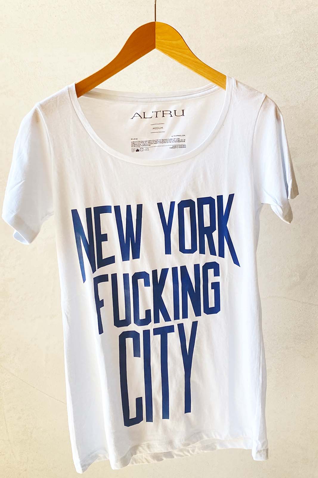 T Shirt Mod. NEW YORK FXXKING CITY WHITE